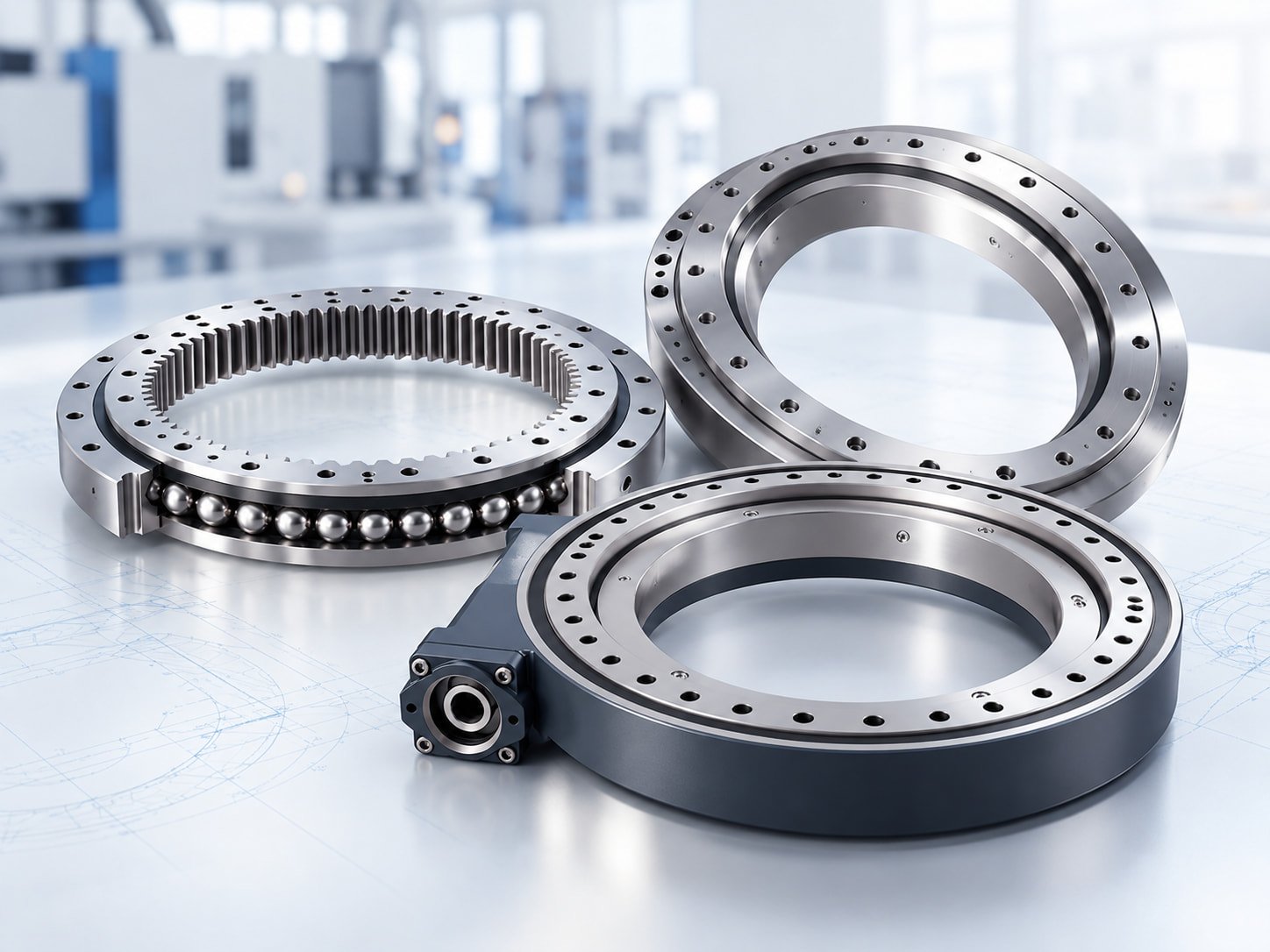 Fabricante de coronas de giro Tecma Drive — corona con dentado exterior